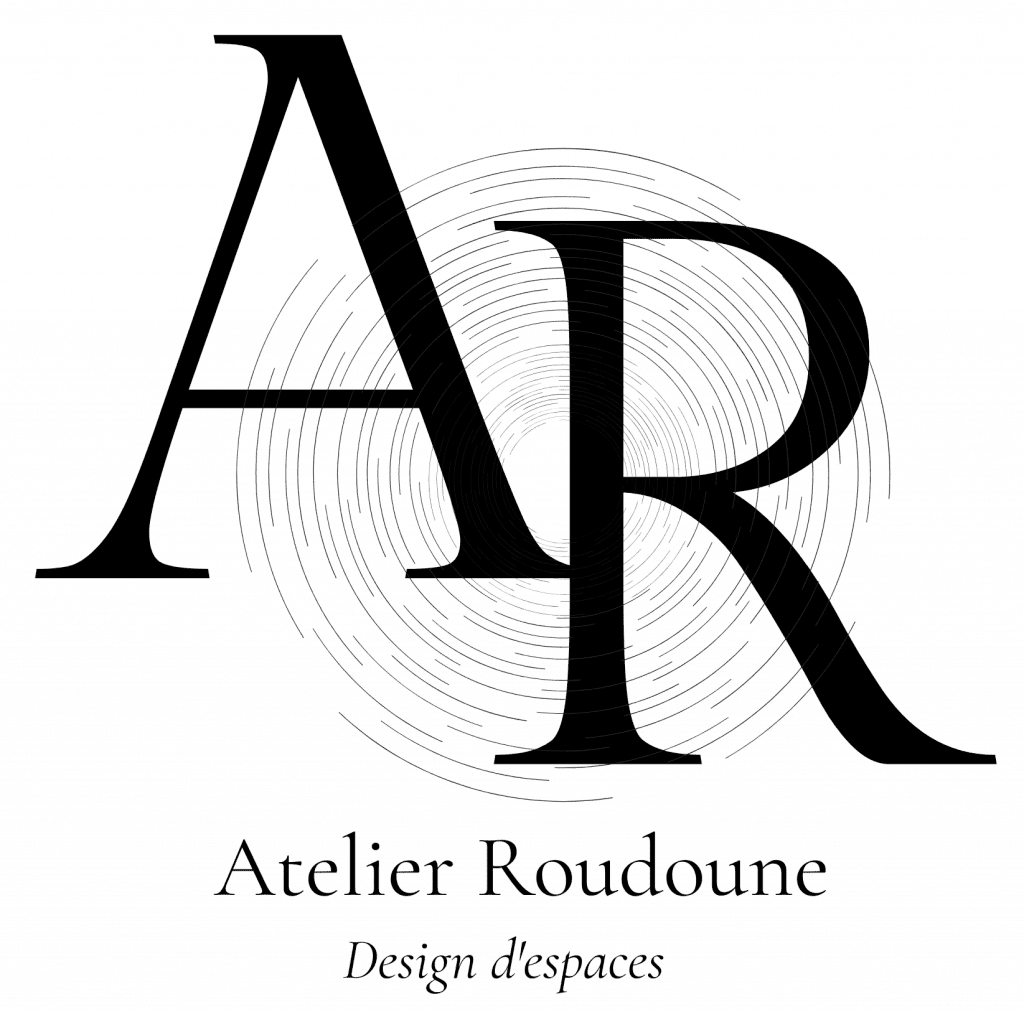 Logo atelier roudoune noir sans fond contact rénovation chalet 66